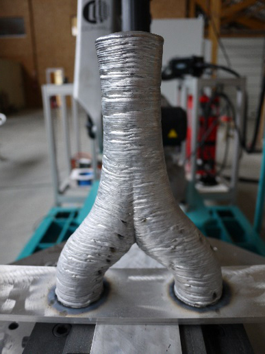 2 tubes joint imprimé en aluminium